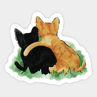 Kitten Best Friends Watercolor Sticker